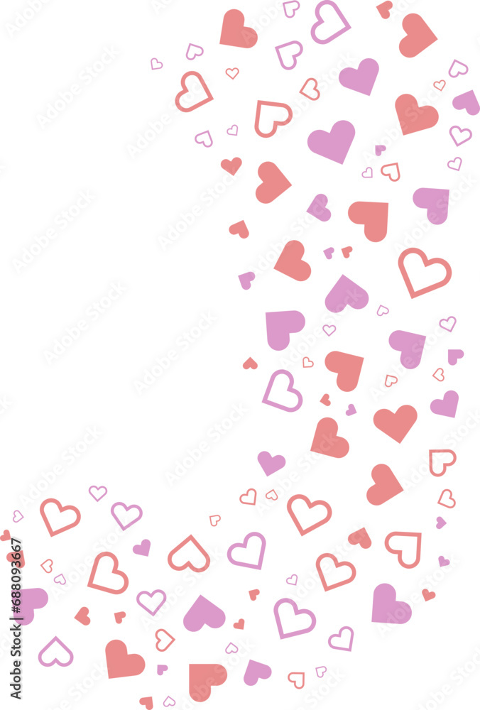 J uppercase alphabet heart Valentine love pink letter.