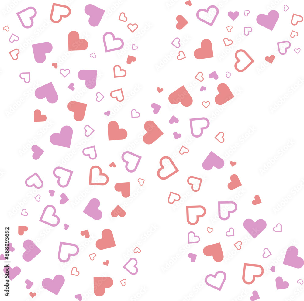 K uppercase alphabet heart Valentine love pink letter.