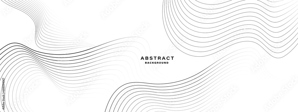 Abstract white background with contour lines. Digital future technology concept. vector illustration. 