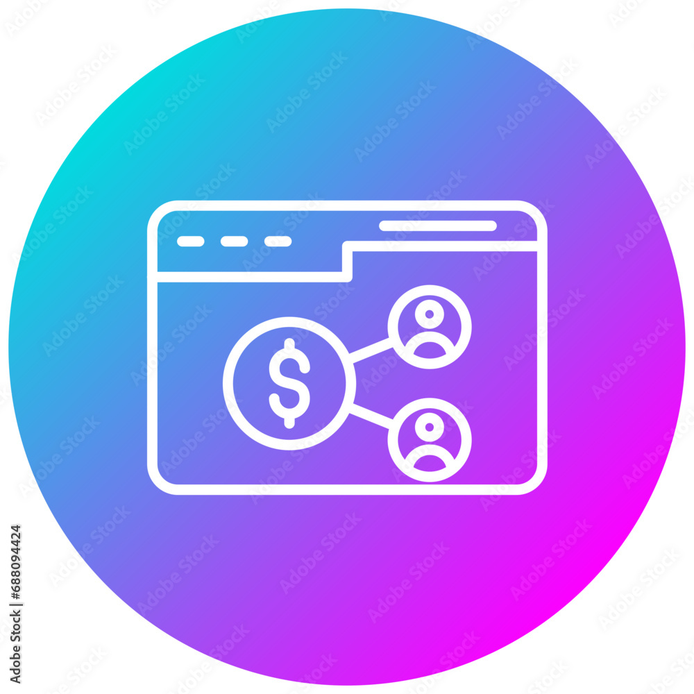 Web Affiliate Marketing Icon Web Affiliate Marketing Icon