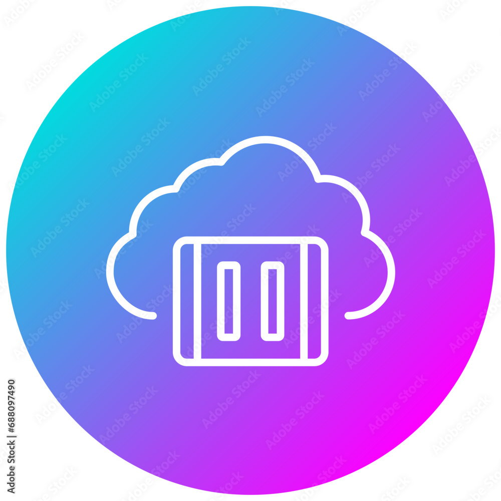 Cloud Video Pause Icon Cloud Video Pause Icon