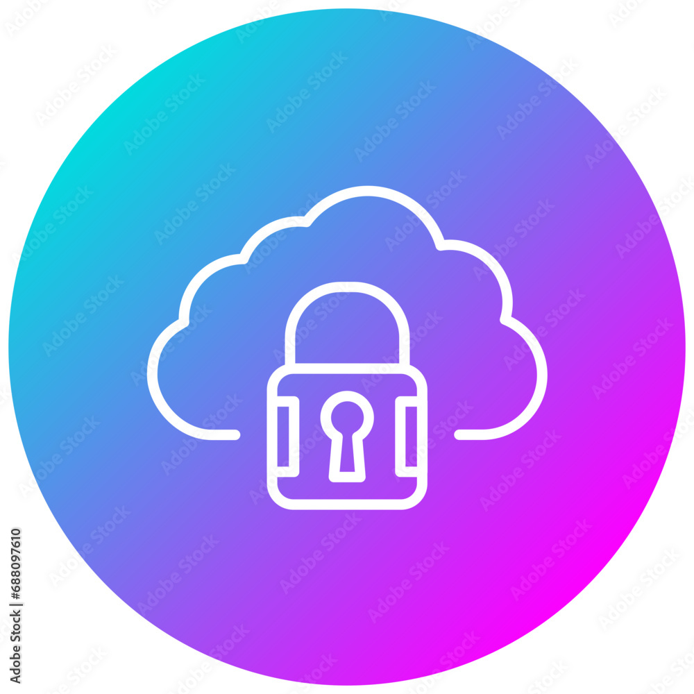 Cloud Lock Icon Cloud Lock Icon