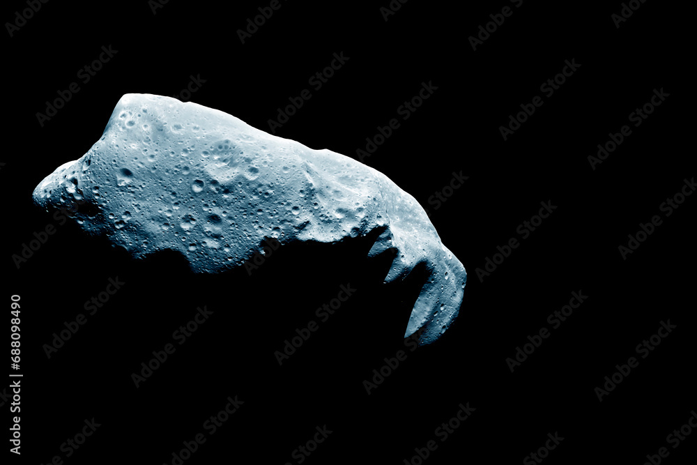 Asteroid on a dark background. Elements of this image furnished by NASA Asteroid on a dark background. Elements of this image furnished by NASA