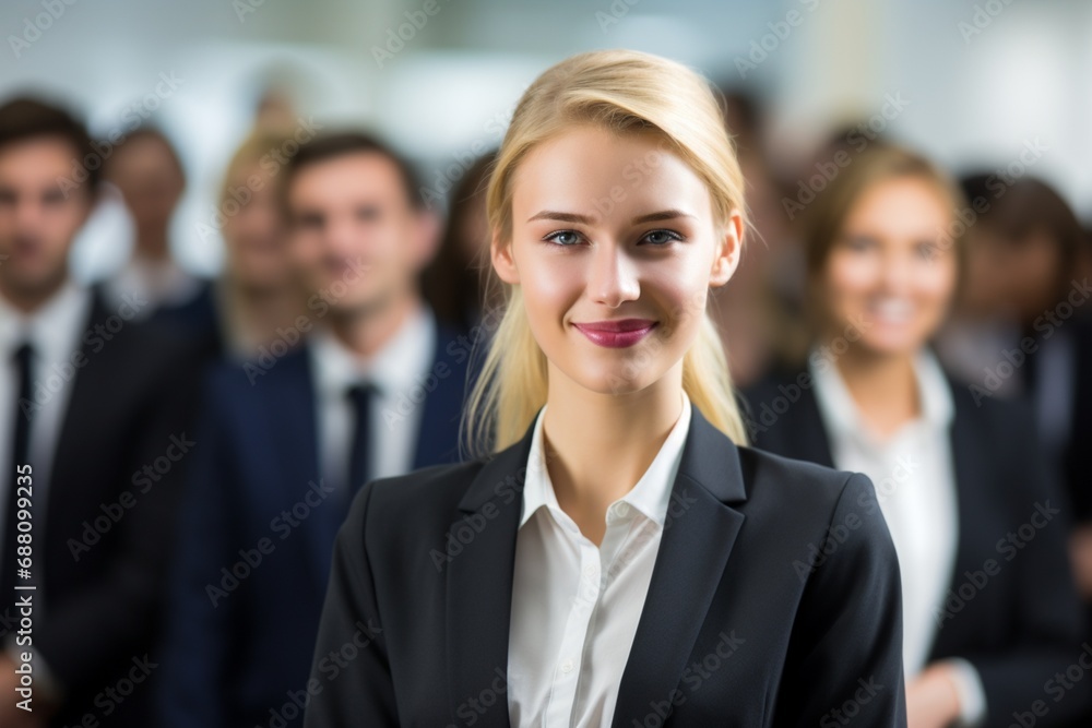 A Professional Woman Leading a Group of Individuals A Professional Woman Leading a Group of Individuals