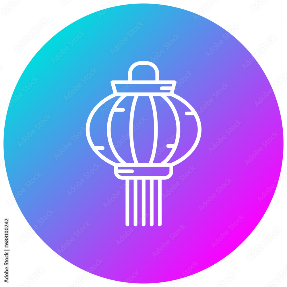 Obraz premium Red Paper Lantern Icon