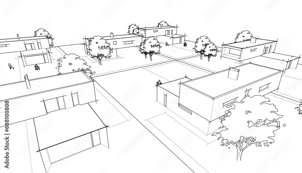 Obraz premium abstract architecture vector 3d illustration