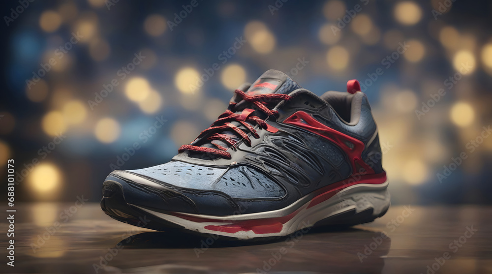 Beautiful sneakers with bokeh background