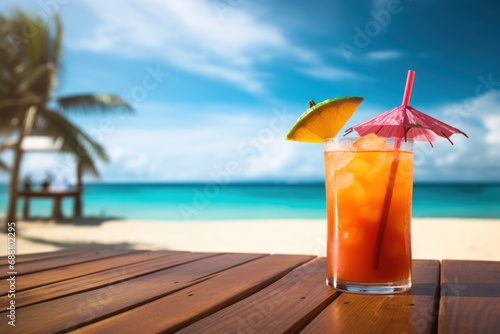 Tropical exotic mai tai cocktail