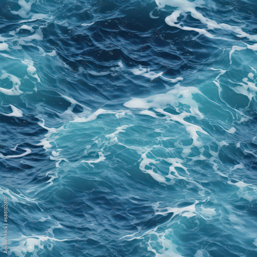 Seamless teal water foam pattern background, ai generative Seamless teal water foam pattern background, ai generative