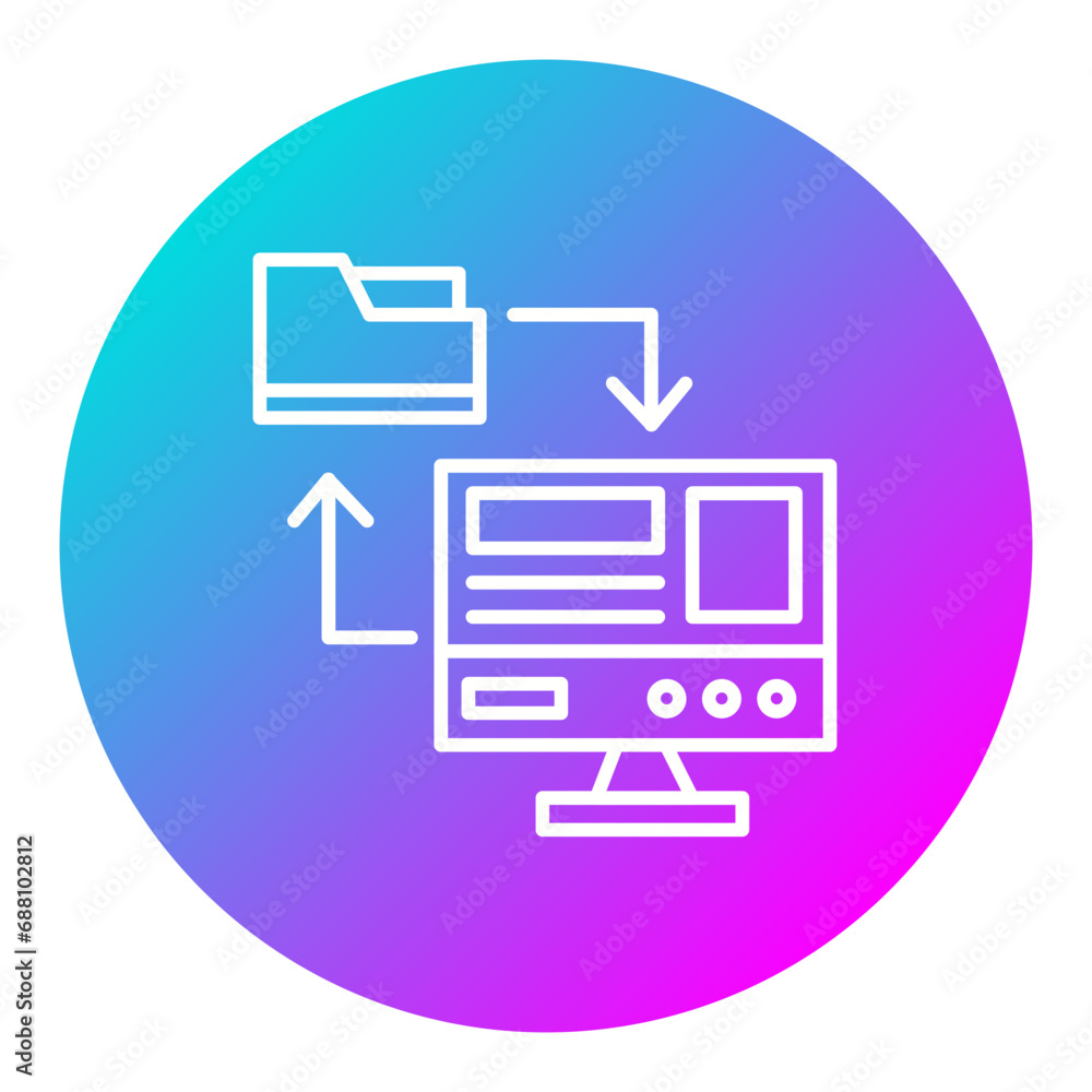 Online File Transfer Icon Online File Transfer Icon
