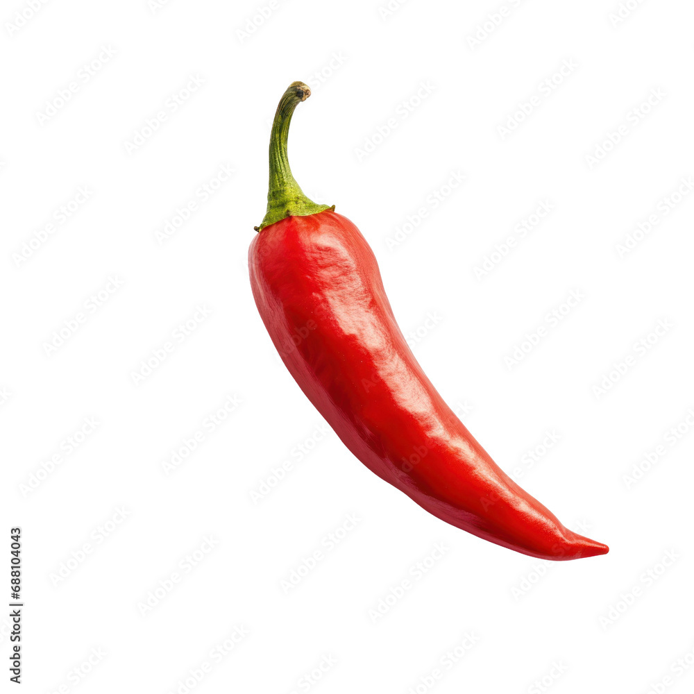Red Chilli pepper isolated on white or transparent background, png clipart, design element. Easy to place on any other background. Red Chilli pepper isolated on white or transparent background, png clipart, design element. Easy to place on any other background.