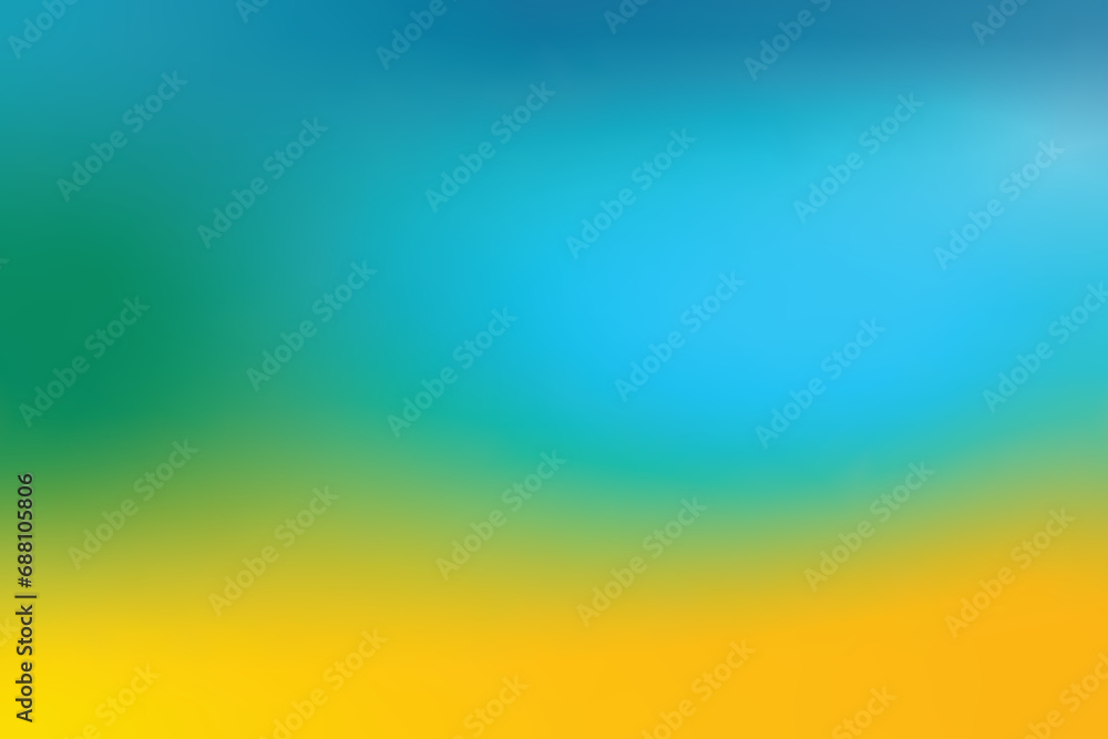 Smooth abstract yellow and blue gradient background vector