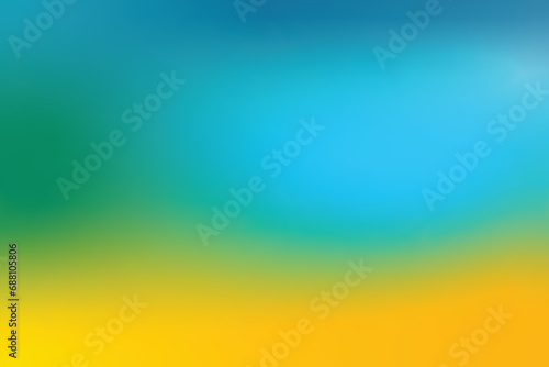Smooth abstract yellow and blue gradient background vector