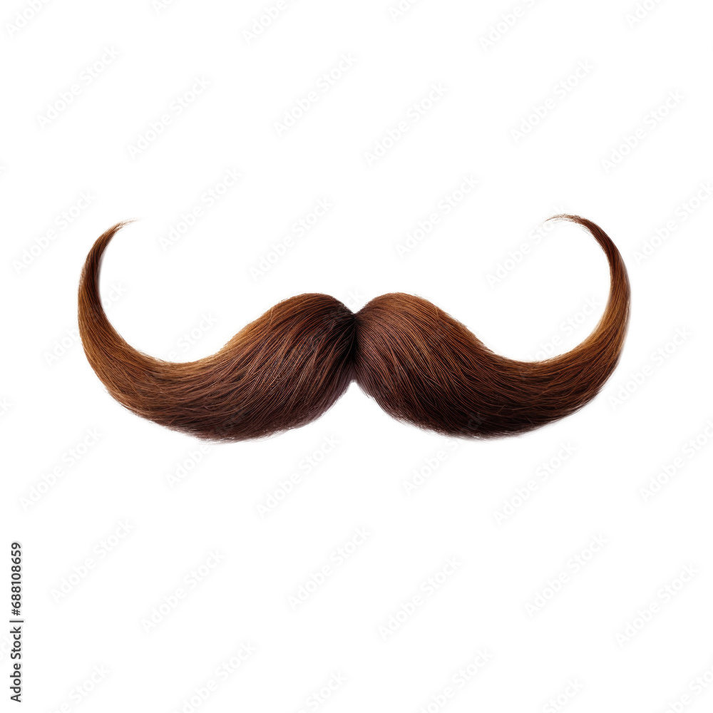 brown moustache isolated on a transparent background brown moustache isolated on a transparent background