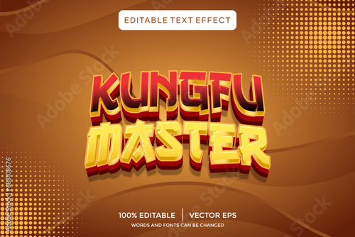 kungfu master 3D text effect template