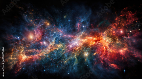 colorful cosmic nebulae in the universe