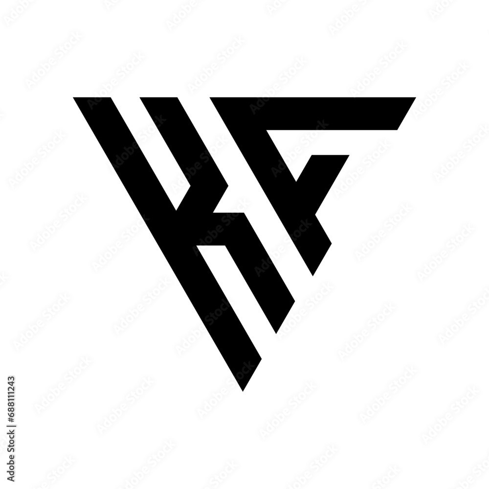 Triangle Letter KA Logo Design Triangle Letter KA Logo Design