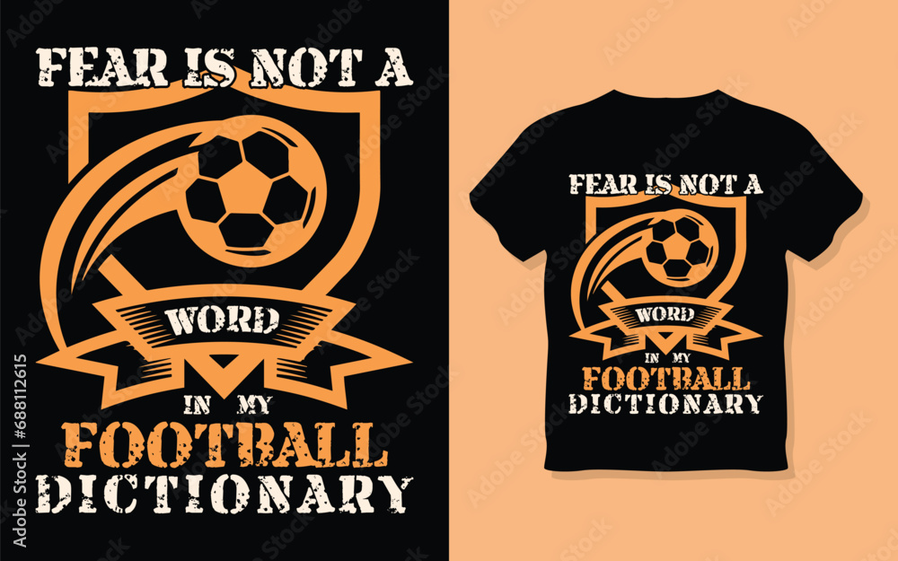 Vector tshirt design slogan typography focus on your goal with football vintage illustration - obrazy, fototapety, plakaty 