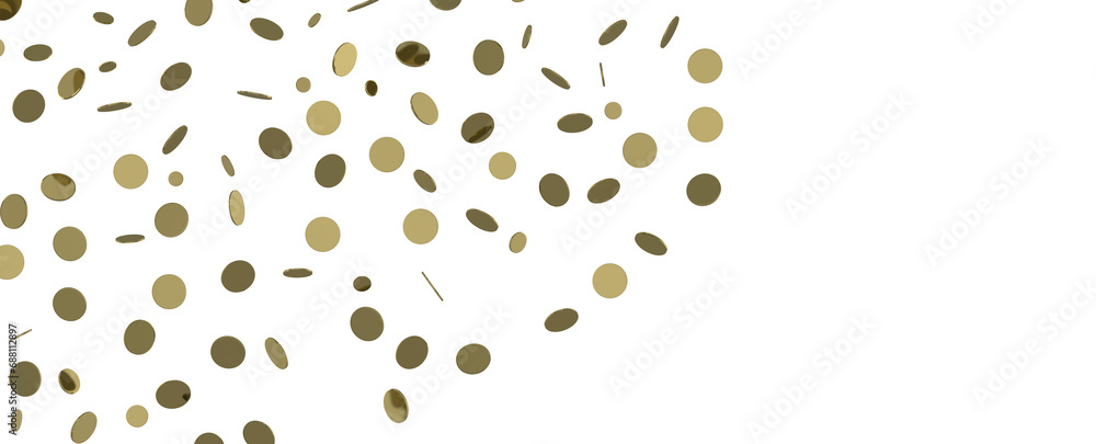 Enchanting Euphoria: Breathtaking 3D Illustration of Enchanting Gold Confetti Enchanting Euphoria: Breathtaking 3D Illustration of Enchanting Gold Confetti