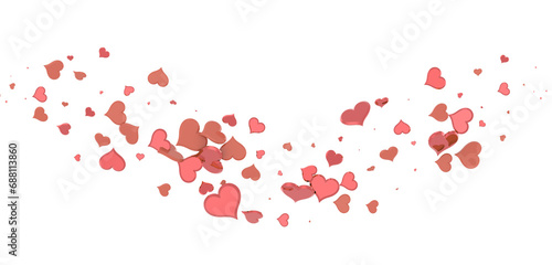 Fototapeta Naklejka Na Ścianę i Meble -  hearts isolated on transparent background. Valentine’s day design.