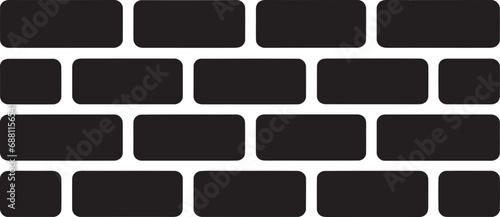 Brick by Brick Iconic Wall Emblem Stalwart Strength Brickwork Icon