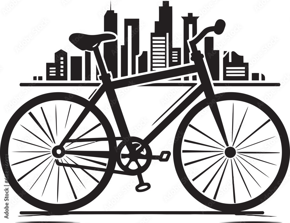 Street Cruiser Iconic Bike Mark Pedal Precision Bicycle Vector Illustration