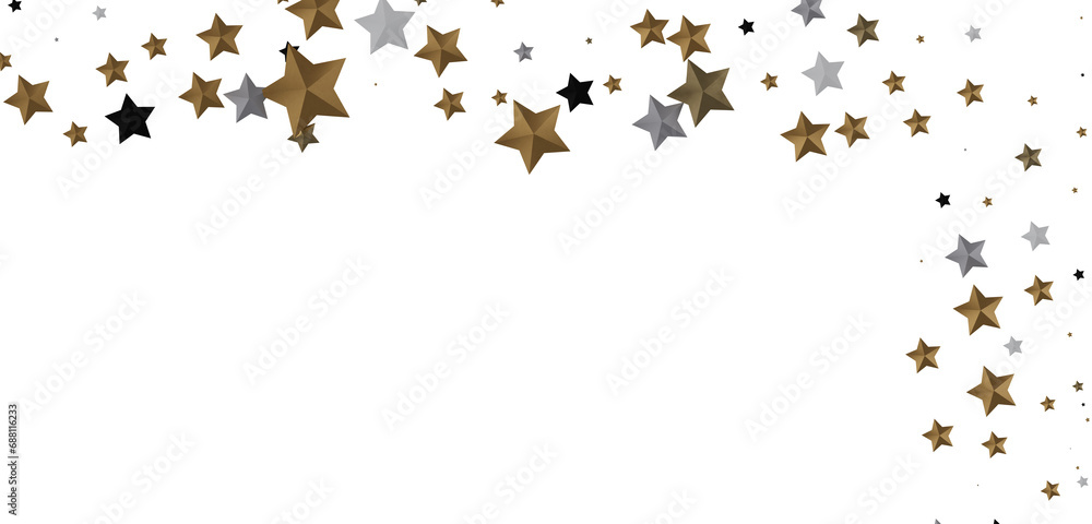 Gilded Wonders Unleashed: 3D Gold Stars Rain Illustration Mesmerizes Viewers Gilded Wonders Unleashed: 3D Gold Stars Rain Illustration Mesmerizes Viewers