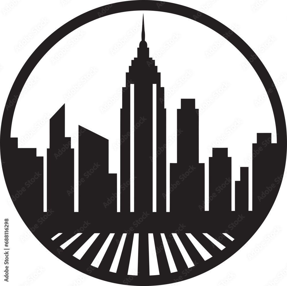 Urban Skylines Iconic Skyline Mark Cityscape Canvas Buildings Logo Symbol
