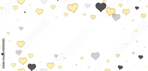 Fototapeta Naklejka Na Ścianę i Meble -  realistic isolated heart confetti on the transparent background for decoration and covering. Concept of Happy Valentine's Day,