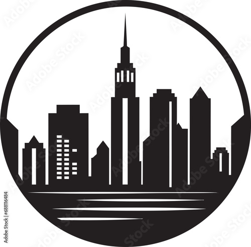 Architectural Aura Buildings Logo Symbol Cityscape Canvas Iconic Buildings Design