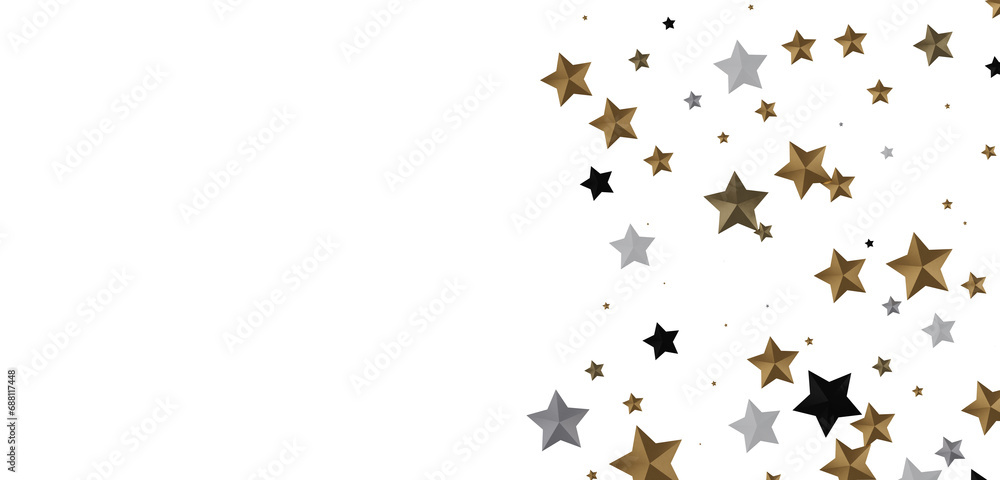 Gilded Wonders Unleashed: 3D Gold Stars Rain Illustration Mesmerizes Viewers Gilded Wonders Unleashed: 3D Gold Stars Rain Illustration Mesmerizes Viewers
