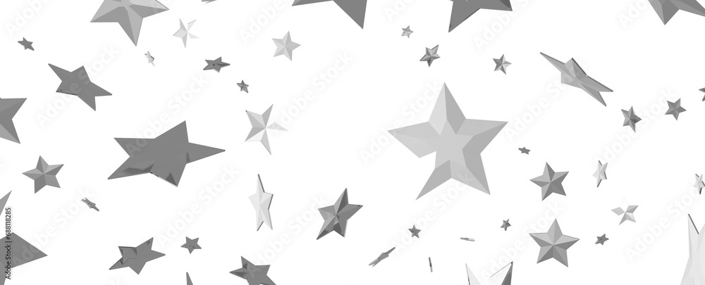 Abstract pattern of random falling silver stars on transparent background. Abstract pattern of random falling silver stars on transparent background.