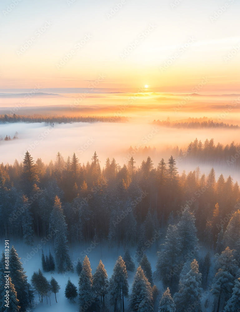 Obraz premium Early morning forest.