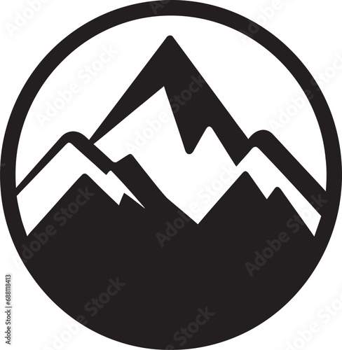 Awe Inspiring Altitude Mountain Logo Icon Natures Pinnacle Iconic Mountain Mark