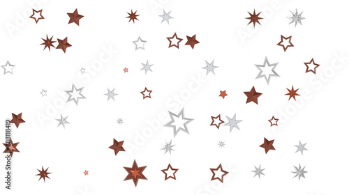 Starlit Christmas Plummet: Spectacular 3D Illustration Showcasing Descending Holiday Star Clusters