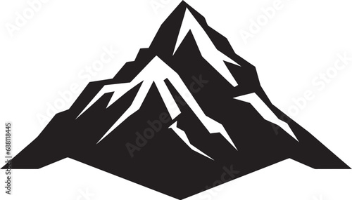 Serene Summit Iconic Mountain Design Awe Inspiring Altitude Mountain Symbol
