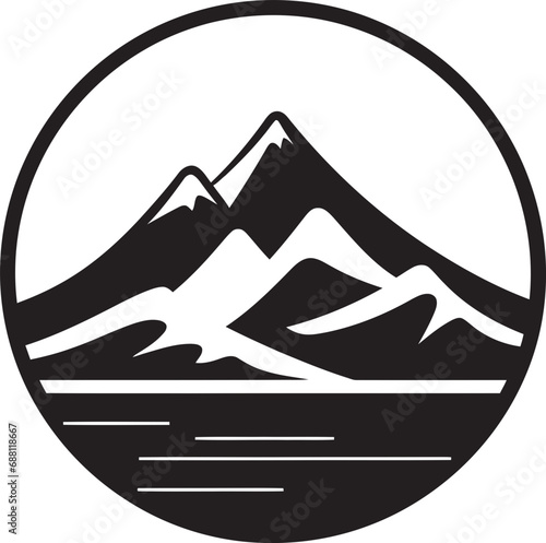 Awe Inspiring Altitude Iconic Mountain Design Natures Pinnacle Mountain Emblem