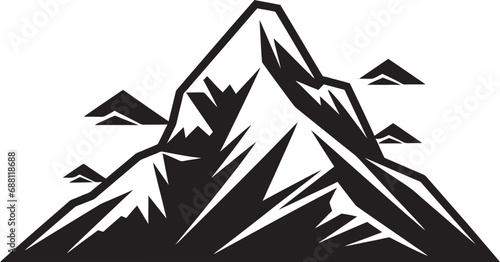 Serene Summit Mountain Symbol Awe Inspiring Altitude Iconic Mountain Design