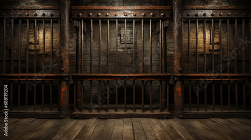 Detail Shot of Prison Bars Capturing the Essence of Confinement and Limitation