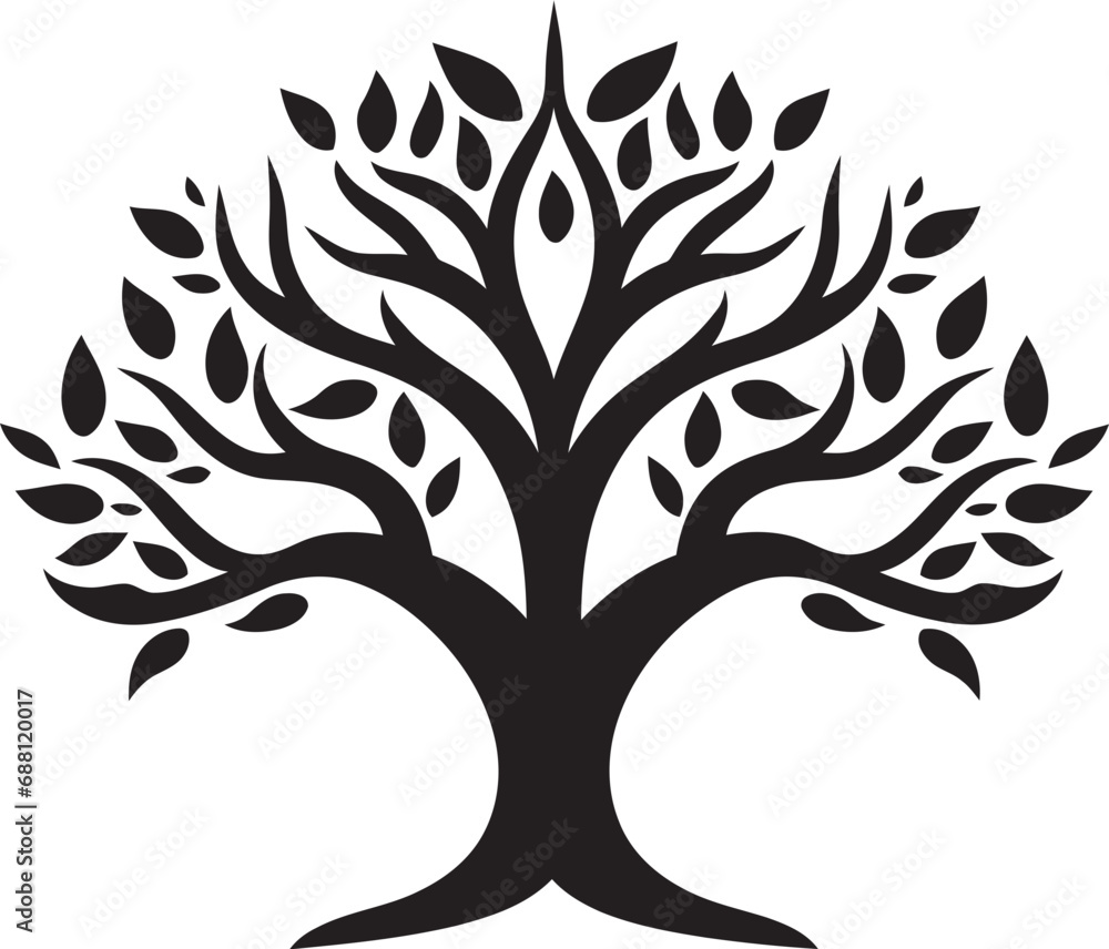 Sylvan Splendor Tree Iconic Image Eternal Growth Tree Vector Icon Sylvan Splendor Tree Iconic Image Eternal Growth Tree Vector Icon