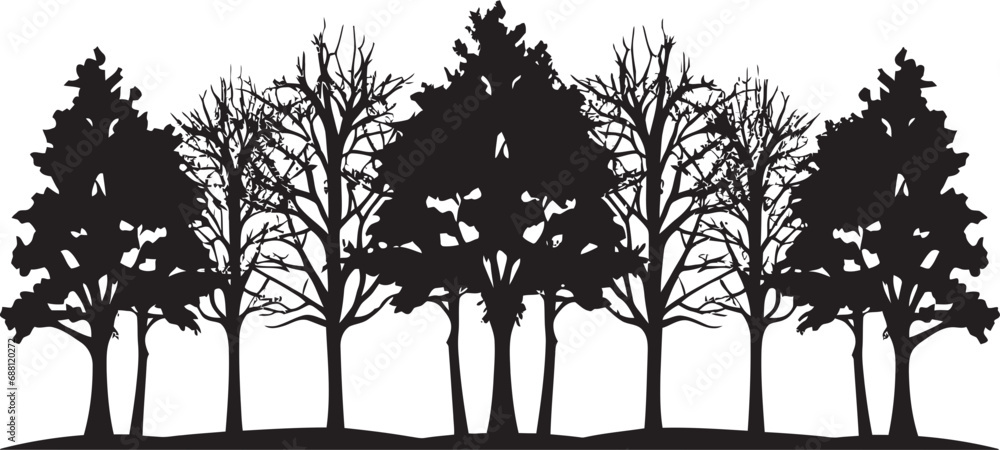 Fototapeta premium Sylvan Symbol Iconic Logo Design Timeless Arboreal Icon Vector Logo