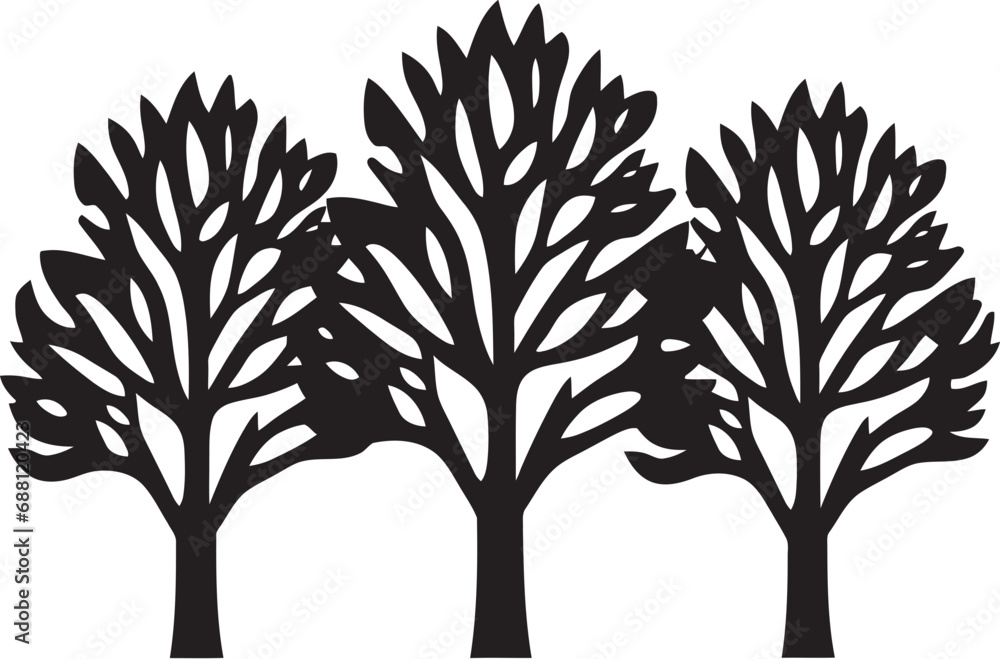 Obraz premium Tree Essence Iconic Emblem Logo Organic Brand Vector Icon Tree