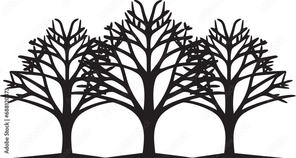 Fototapeta premium Greenery Mark Tree Emblem Icon Sustainable Symbol Logo Vector Tree