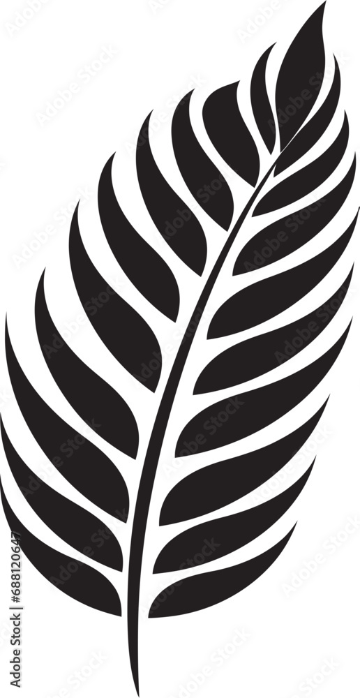 Obraz premium AquaJungle Dynamic Leaf Logo Design Tropicalia Vivid Palm Frond Emblem