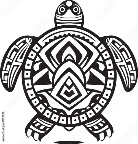 TortoiseTrek Vector Logo Artistry ReptileRhythm Captivating Icon