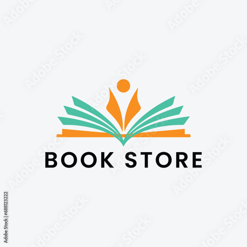 book publisher store logo design vector
