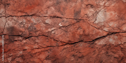 Dark red orange brown rock texture with cracks. Close-up. Stone granite background for design. 