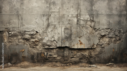 Close-Up of Weathered Concrete Walls Telling a Story of Time and Endurance