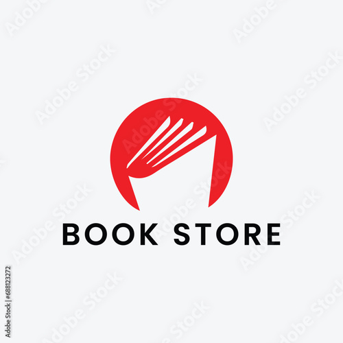 book publisher store logo design vector