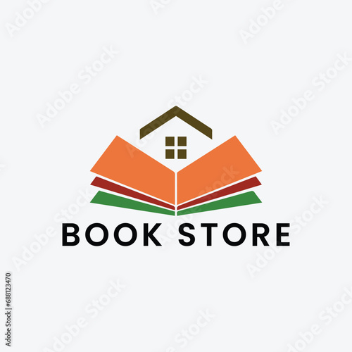 book publisher store logo design vector